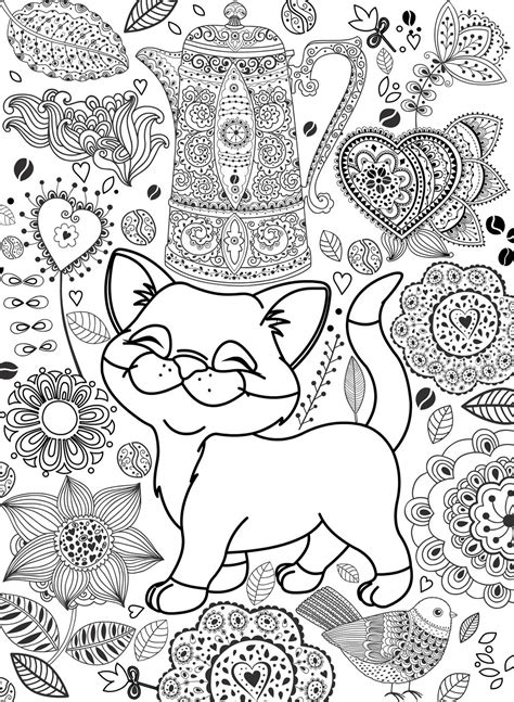 adult coloring book stress relieving cats Epub