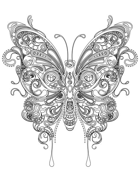 adult coloring magnificent butterfly mandala PDF