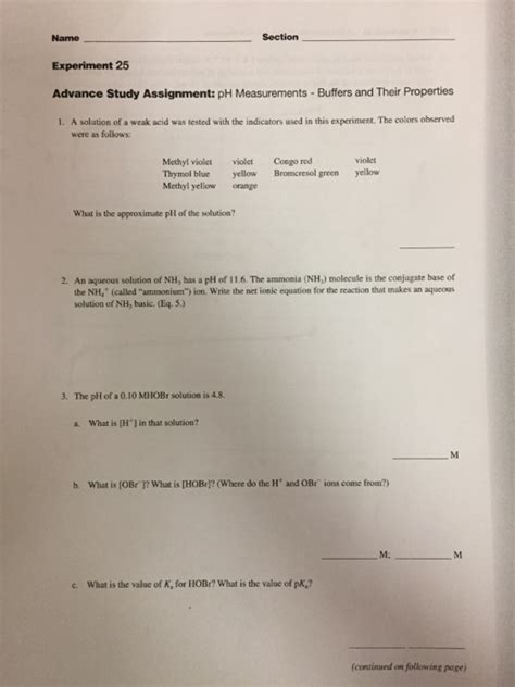 advance study assignment experiment 25 answers PDF