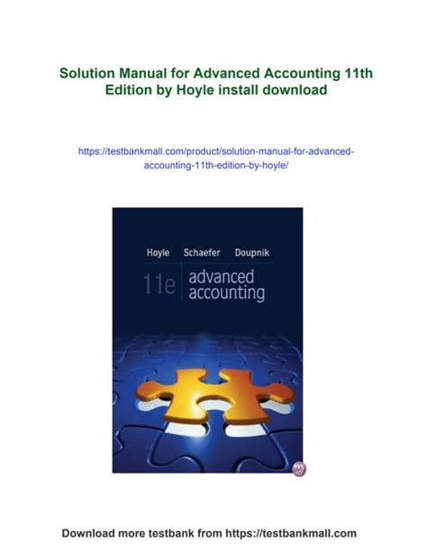 advanced accounting hoyle 11th edition chapter 1 solutions PDF