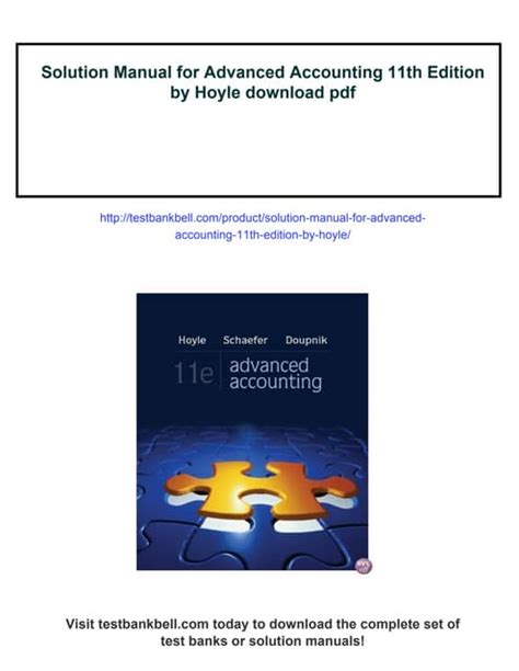 advanced accounting hoyle 11th edition solutions manual pdf Doc