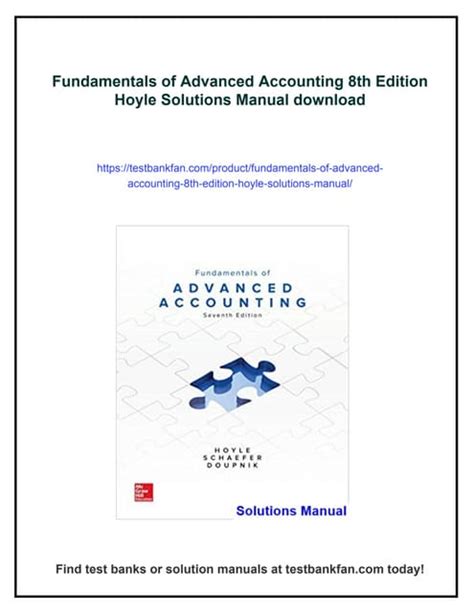 advanced accounting hoyle 8th edition solutions manual Kindle Editon