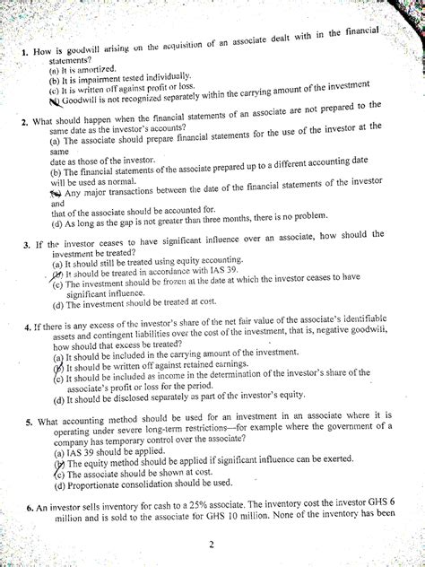 advanced accounting test answers Reader