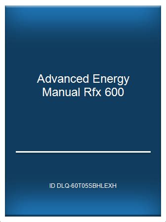 advanced energy manual rfx 600 Ebook Epub