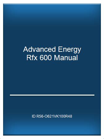 advanced energy manual rfx 600 Ebook Epub