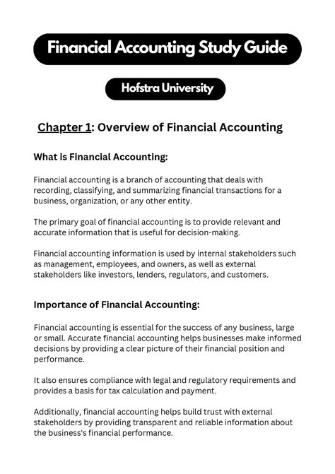advanced financial accounting study guide Reader