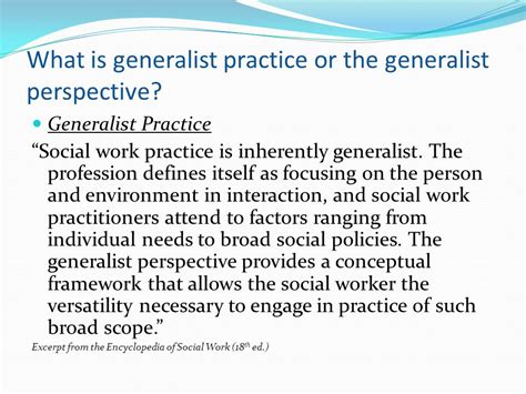 advanced generalist social work practice Reader