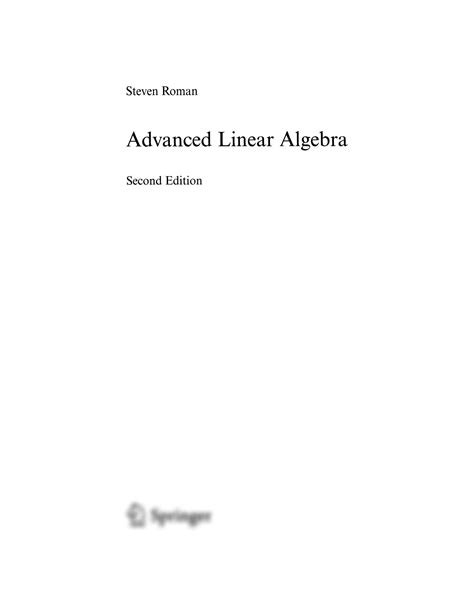 advanced linear algebra roman solutions Doc