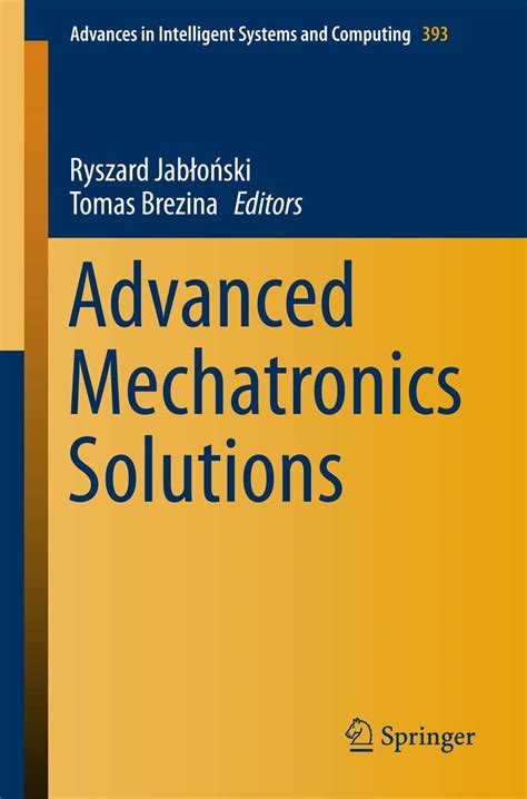 advanced mechatronics solutions intelligent computing PDF