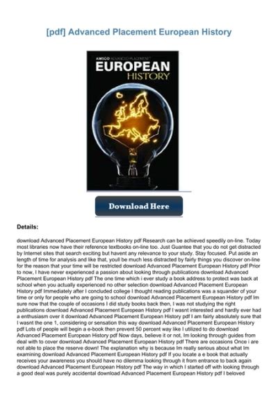 advanced placement european history book 3 lesson 30 handout 34 answers PDF