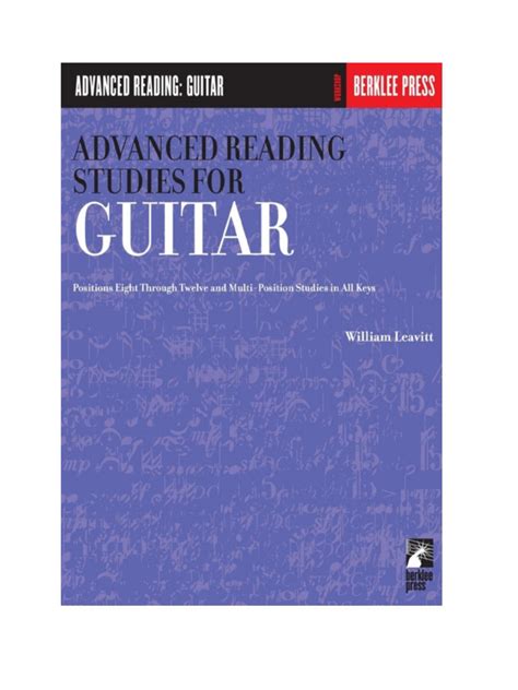 advanced reading studies for guitar guitar technique advanced reading guitar Kindle Editon