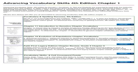 advancing-vocabulary-skills-4th-edition-answers Ebook Doc