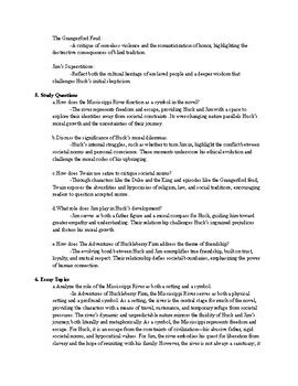 adventures of huckleberry finn ap study guide pdf PDF