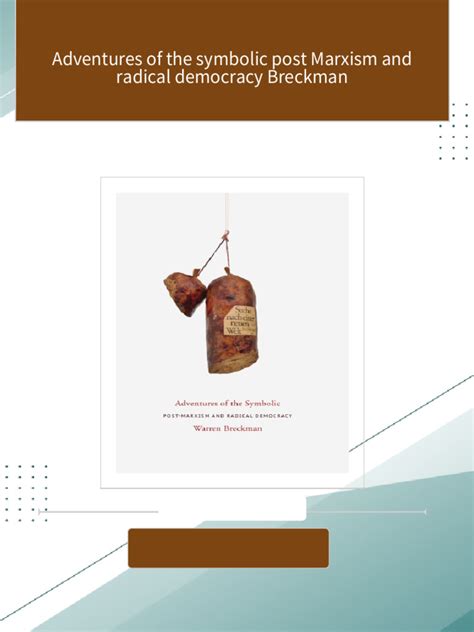 adventures of the symbolic post marxism and radical democracy Epub