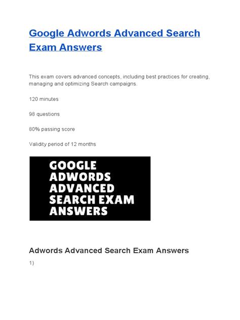 adwords advanced search answers PDF