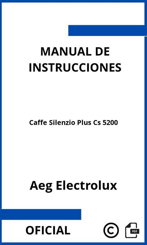 aeg electrolux caffe manual pdf PDF