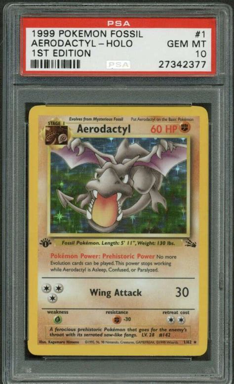 aerodactyl holo 1st edition