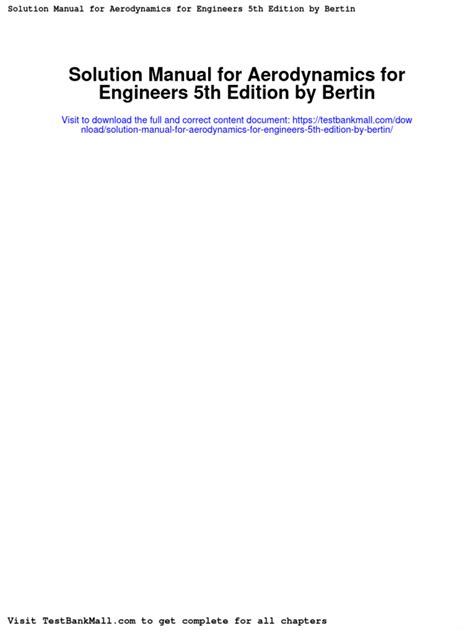 aerodynamics for engineers solution manual pdf bertin Epub