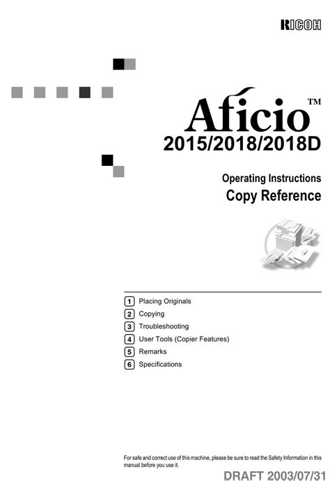 aficio operating manual pdf pdf PDF