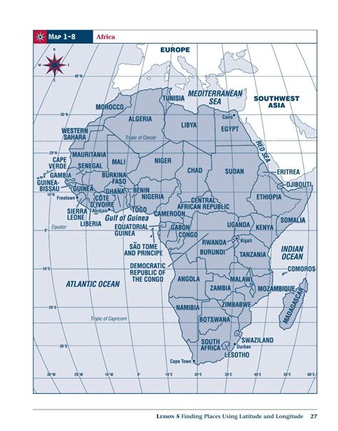 africa latitude longitude answers key Kindle Editon