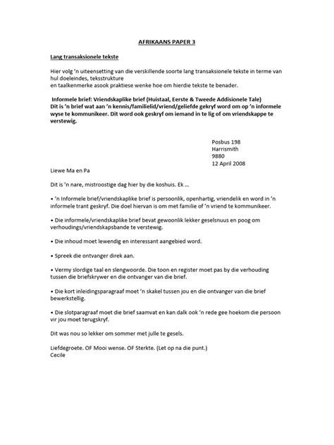 afrikaans paper 3 formats Doc