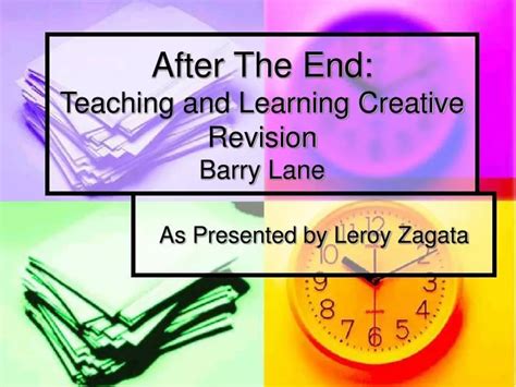 after the end teaching and learning creative revision Reader