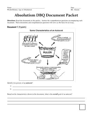 age of absolutism dbq answer key Reader