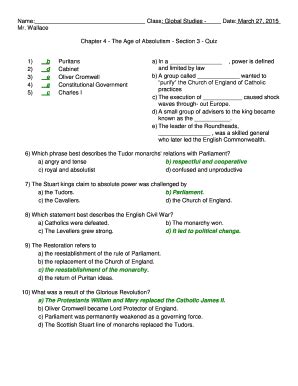 age of absolutism test answer key Doc