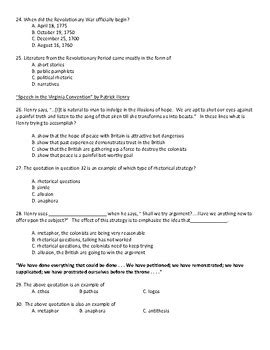 age of reason test answers key PDF