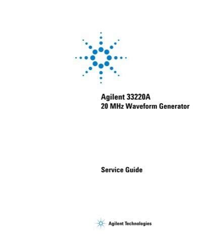 agilent 33220a service guide Doc