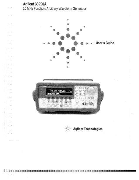 agilent 33220a user manual PDF