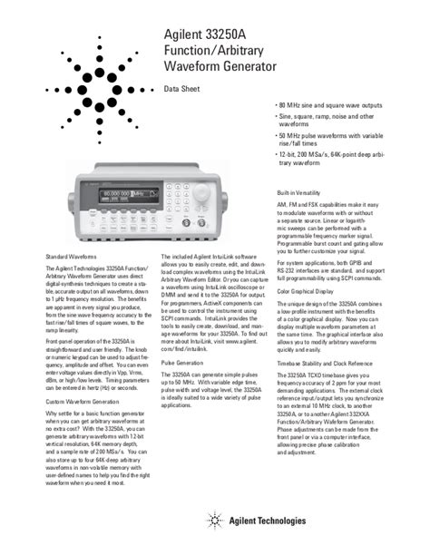 agilent 33250a programming manual Kindle Editon