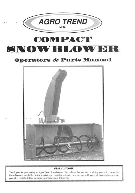 agro trend snowblower manual js woodhouse Kindle Editon