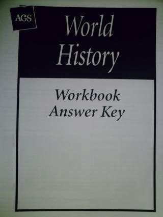 ags world history workbook answer key Kindle Editon