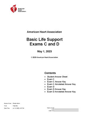 aha bls version a test answers 2013 Kindle Editon