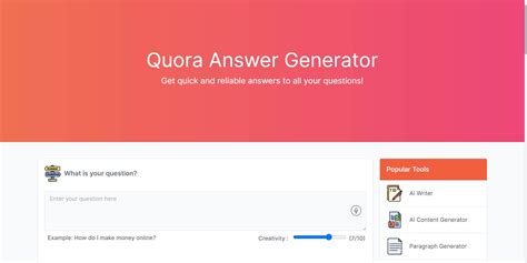 ai answer question generator