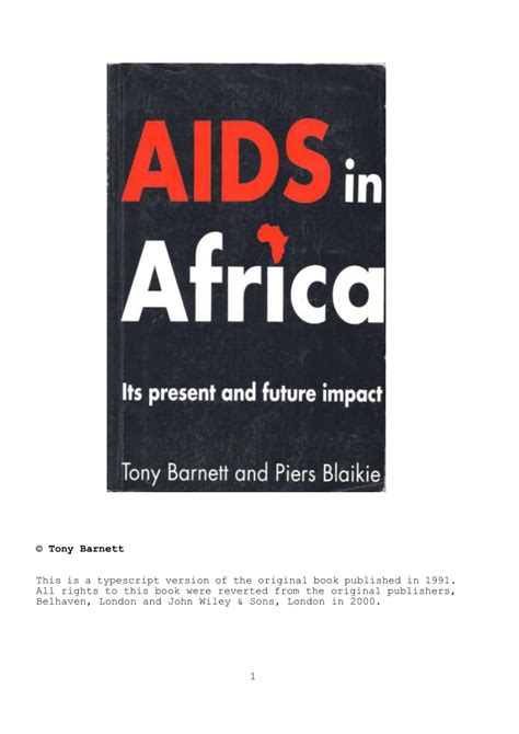 aids in africa its present and future impact PDF