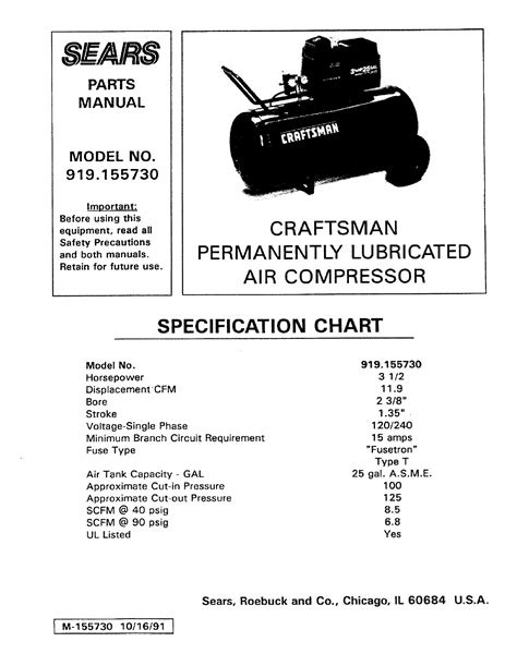 air compressor service manual pdf PDF