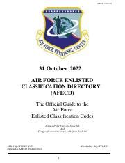 air force classification guide Kindle Editon