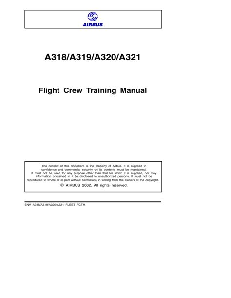 airbus a318 a319 a320 a321 flight crew training manual fctm Reader