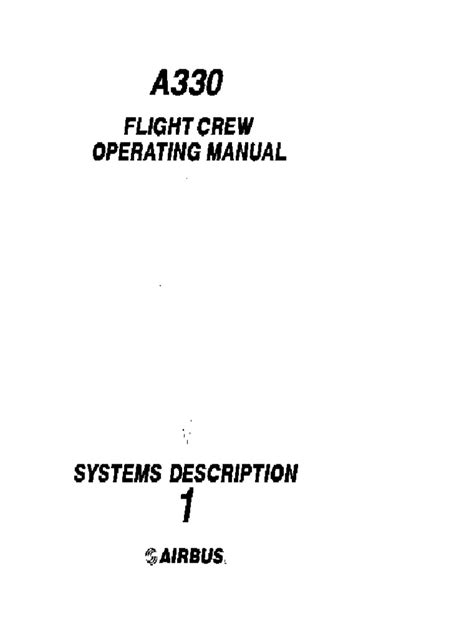 airbus a330 cabin crew operation manual pdf Epub