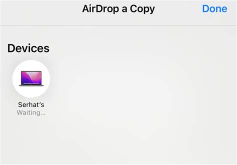 airdrop says waiting