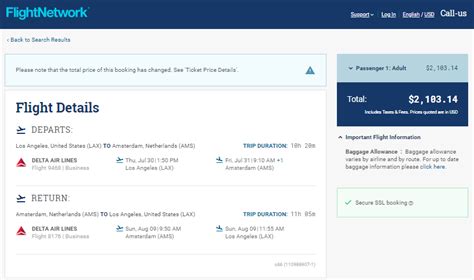 airfare from lax to amsterdam