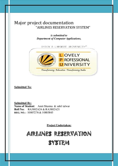 airline reservation system documentation Reader
