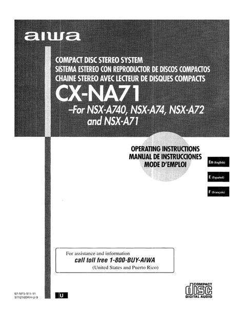 aiwa cx na71 user guide Reader