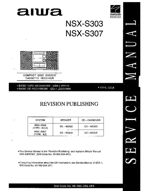 aiwa nsx s307 user guide Epub