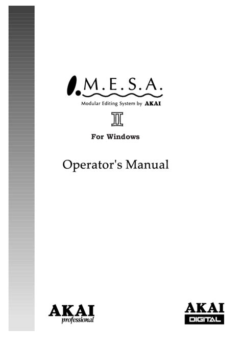 akai mesa 2 windows user guide Epub