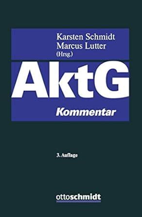 aktiengesetz kommentar karsten schmidt Epub