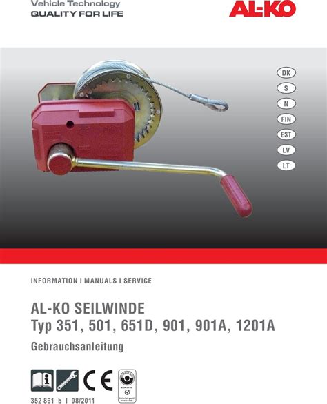 al ko seilwinde winch 351 501 651 901 901a user guide Doc