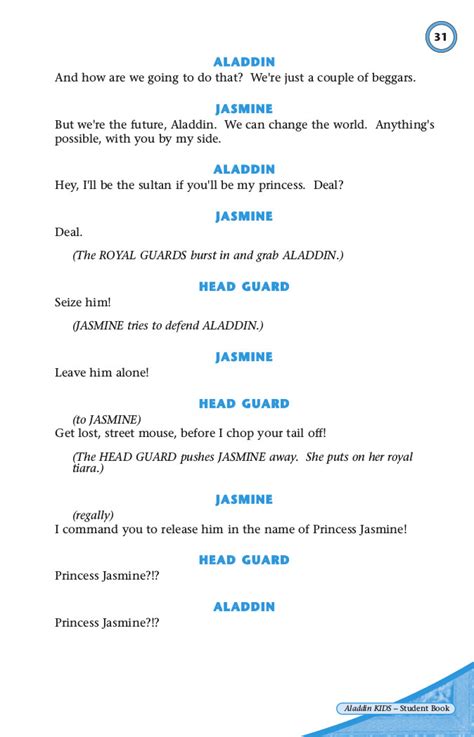 aladdin play scripts for kids PDF